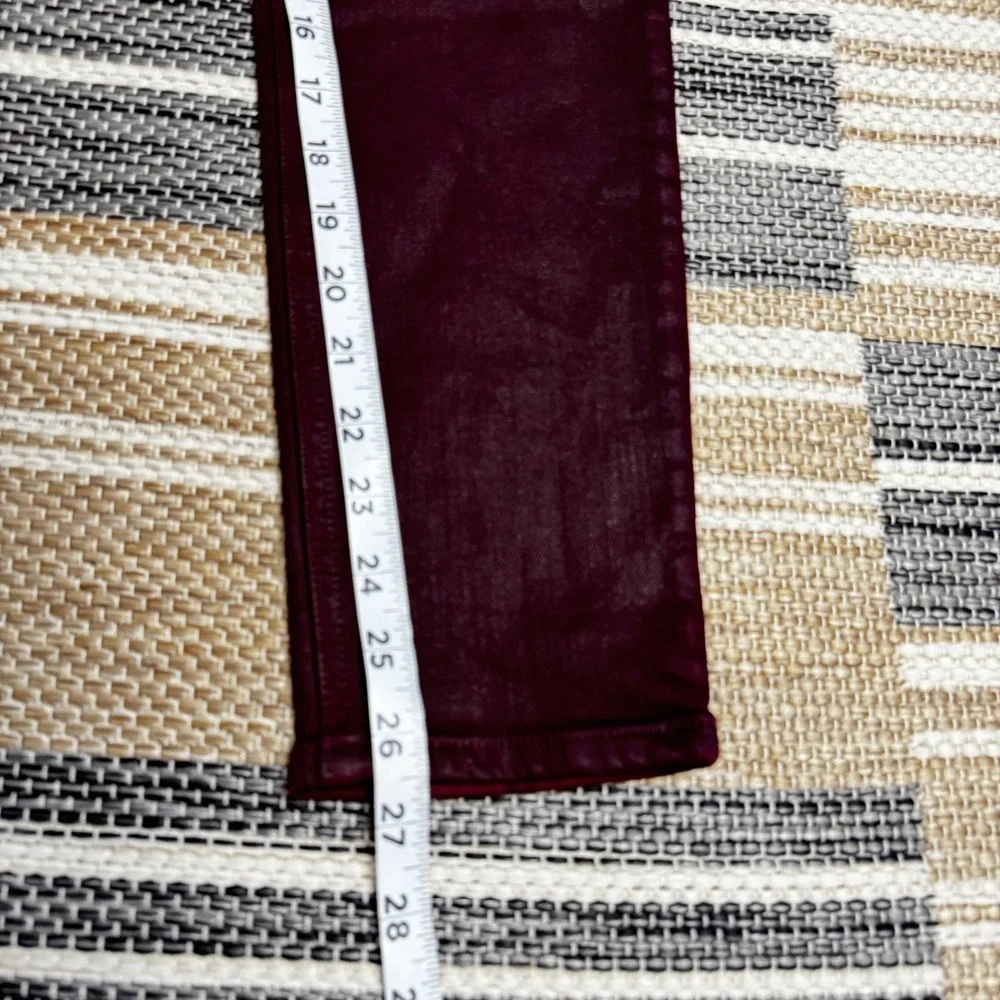 rag‎ & bone Jeans Womens 27 Coated Wine Nina High-Rise Ankle Skinny Made in USA